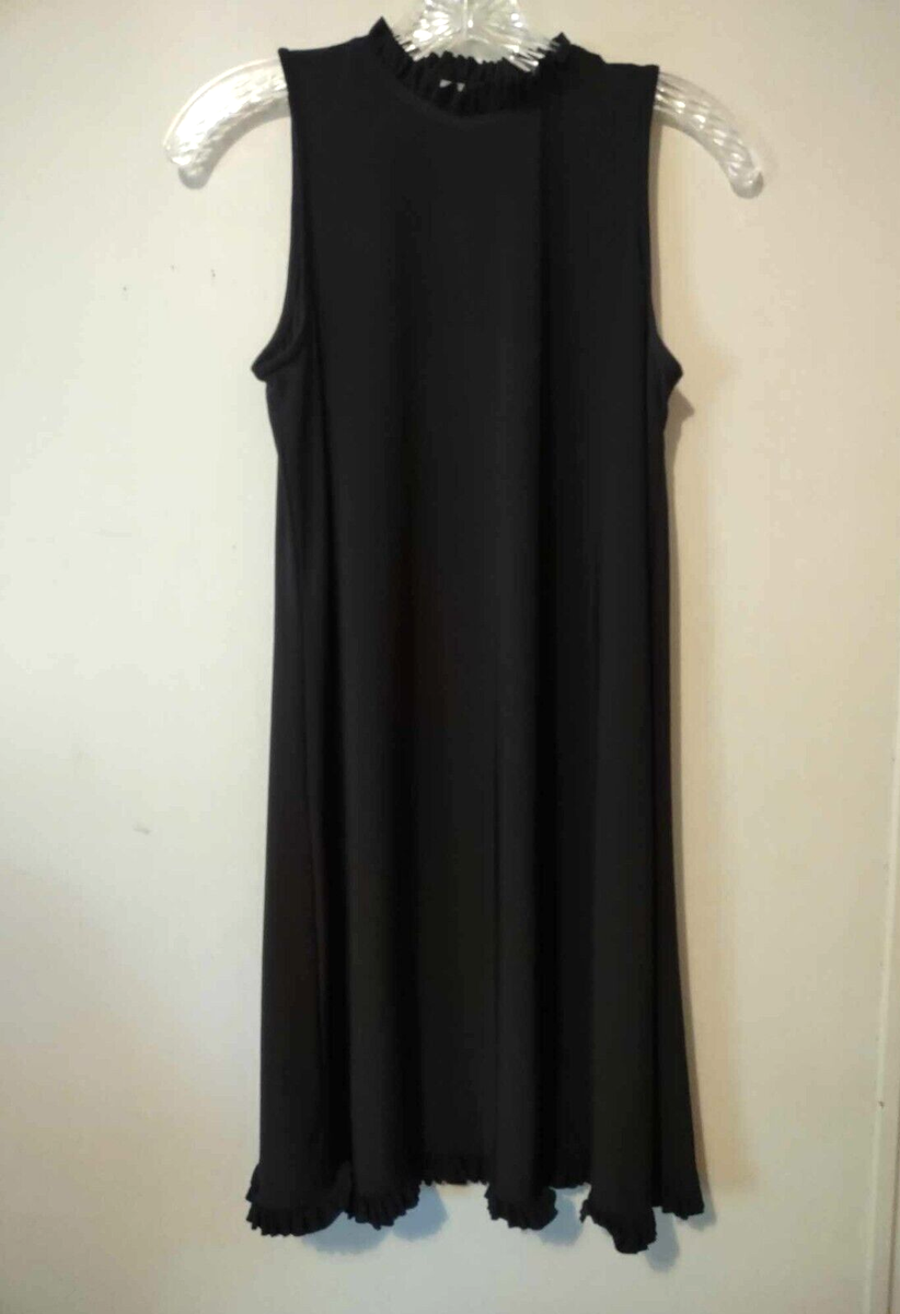 annalee hope black dress + | Women's Sleeveless Ruffled Hem Mini Shift | S Women's Cream A-Line Vest