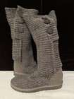 Ugg Woman’s Knit Gray Tall Boots Sz 7 Shearling Lined Style 5819 Also Wear Short — photo 8