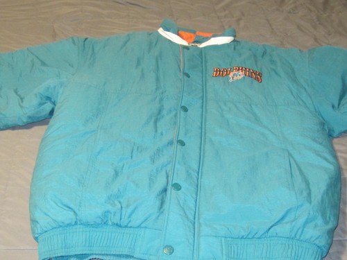 Vintage 90’s Large Miami Dolphins Starter Puffy Jacket - Picture 2 of 10