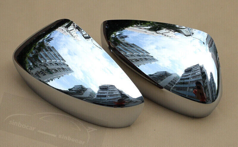 Cubierta de espejo retrovisor ABS plateado para Mazda 3 Axela 2014-2018 2 piezas Foto 3 de 4