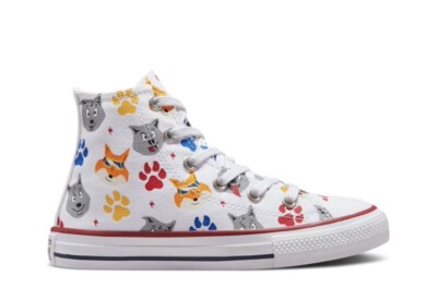 Converse All Star Chuck Taylor High Top Sneaker Toddler Sz 12 White Canvas Wolf