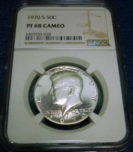 1970-S NGC PF68 CAMEO 50C KENNEDY HALF-DOLLAR #028