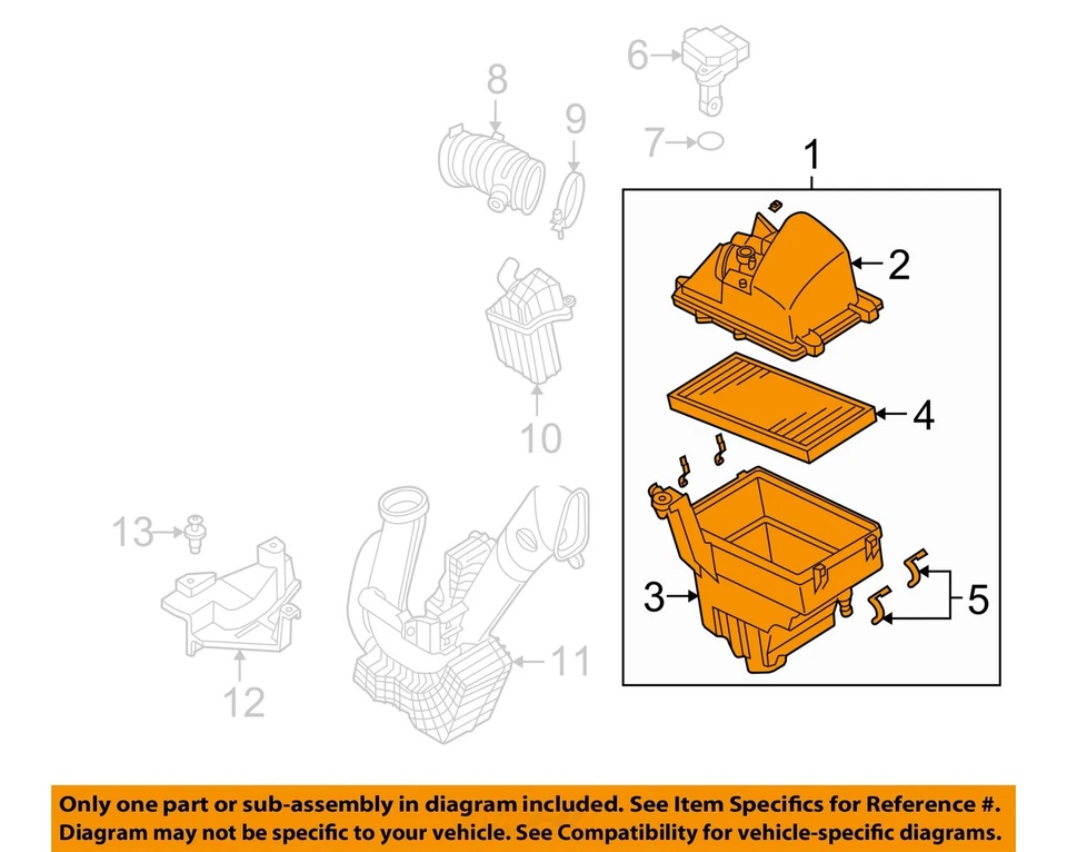 Used Air Cleaner Assembly fits: 2007 Mazda 5 Canada market Grade A - Image 3 of 4
