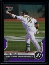 2021 Topps Now #48 Mitch Moreland Purple Parallel Card #d /25