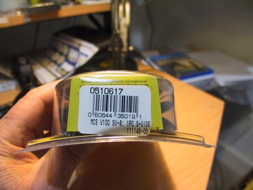 New & Sealed Monster Cable S-Video 8 foot Cable 24K Gold contacts - Picture 3 of 3