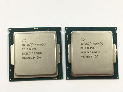 Lot of 2 - Intel Xeon E3 - 1220 V5 / SR2LG  3.00GHz 8MB 4-Core CPU LGA 1151