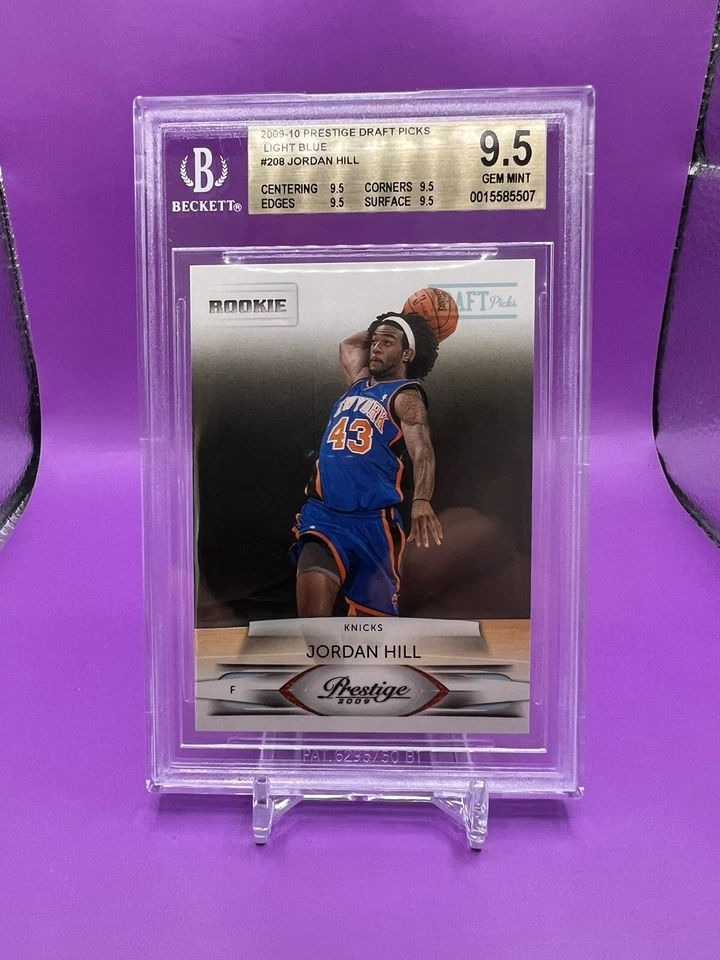 Tarjeta de baloncesto Prestige DP 2009-10 azul claro #208 Jordan Hill/999 BGS 9,5 GEMA Foto 3 de 4