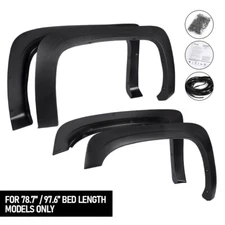 Factory Style Fender Flares Fit For 07-14 Chevy Silverado 1500 2500HD 3500HD