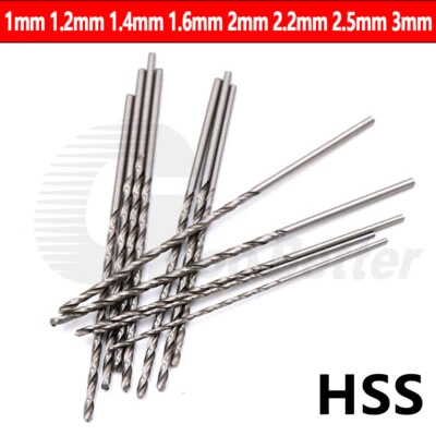 HSS Twist Drill Bits 1mm 1.2mm 1.4mm 1.6mm 2mm 2.2mm 2.5mm 3mm For Metal & Wood