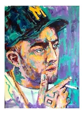 Mac Miller poster print 18x12 original art by Xilberto