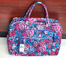 Vera Bradley Weekender Travel Bag Cabbage Rose Cabernet