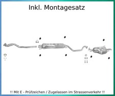 Auspuffanlage für Opel Zafira A 1.6 74KW Bj.99-03 Auspuff Montagesatz