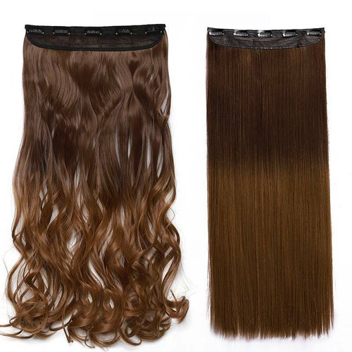 Extensión de cabello extra gruesa 100 % natural de una pieza 3/4 clip de cabeza completa como humano - Imagen 47 de 48