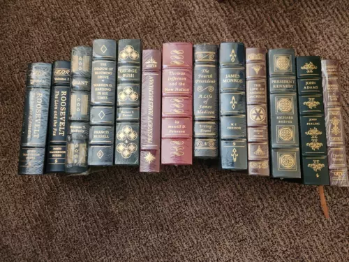 Lot of 13 Easton Press Library of The Presidents 11 SEALED ROOSEVELT BUSH GRANT