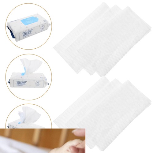 Set of 2 Soft Dry Baby Wipes Tissue Grooming White Glives Put Cosmetic