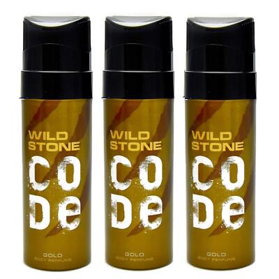 WILD STONE CODE Gold No Gas Body Perfume Spray For Men With Strong
