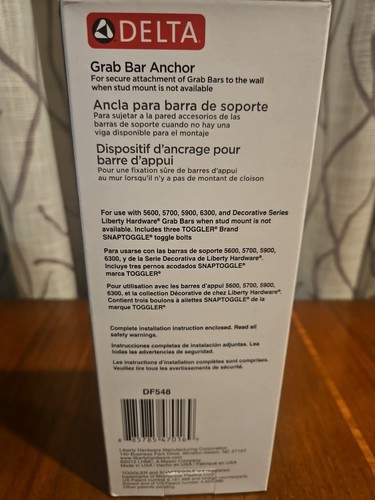 NEU Delta DF548 Hohlwand Haltegriff Anker (Kipp-Stil), NUR 2 SCHRAUBEN - Bild 4 von 6