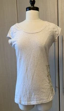 Women’s DKNY Active beige short sleeve cotton T-shirt Sz Small
