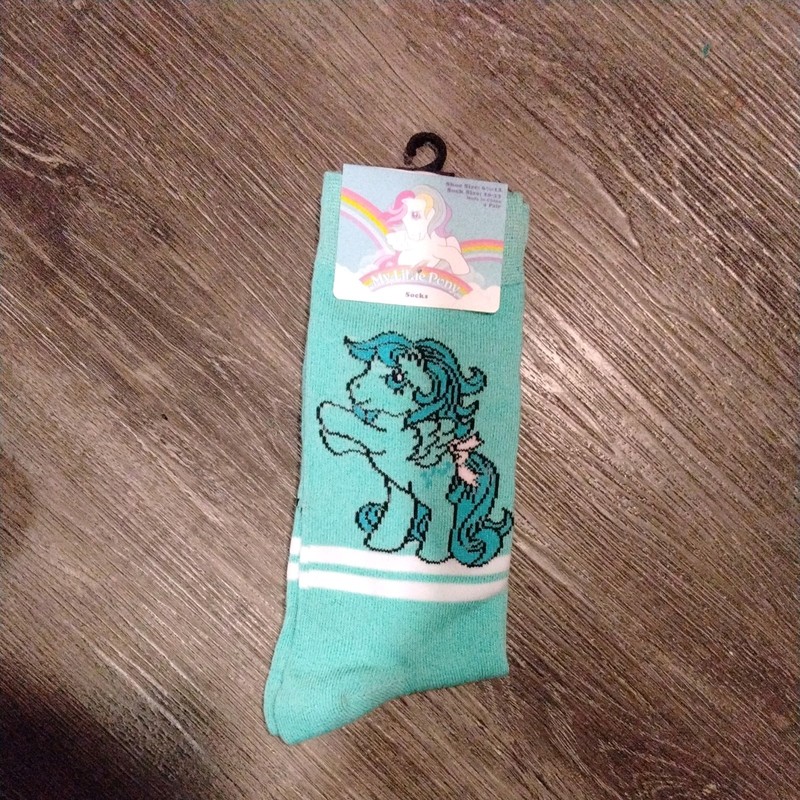 NWT  MY LITTLE PONY retro 80s GLORY Unicorn + MEDLEY Pegasus Women’s Crew Socks