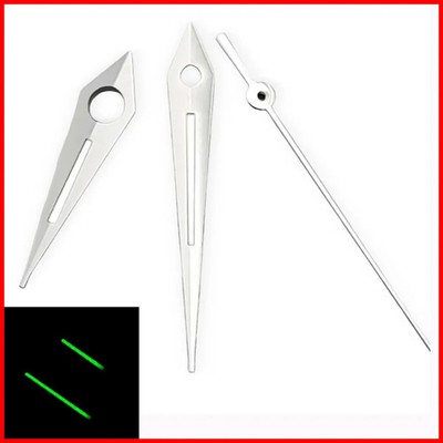 Silver Green Lume Watch Hands Fit NH35 NH36 2824 2836 8215 DG2813 Auto Parts