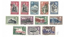 1935-36 CEYLON - SG 368/378 11 Values USED