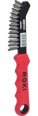 KS TOOLS Stahldraht-Bremssattel-Drahtbürste 2-reihig, spitz
