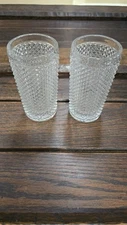 Vista Alegre Clear Bicos Diamond Cut Highball Glass. 2-lot