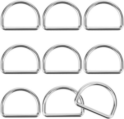 9 Stück D-Ring 25mm Halbrunder D-Ring Taschenzubehör Metall-D-Ring Nahtloser S