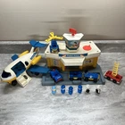 Vtg 1980 Fisher Price Little People #933 Jetport Airport Plane Helicopter 13 Pcs