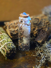 Pagan/Wiccan Spell Jar with Snake Skin & Dried Lavender Wax