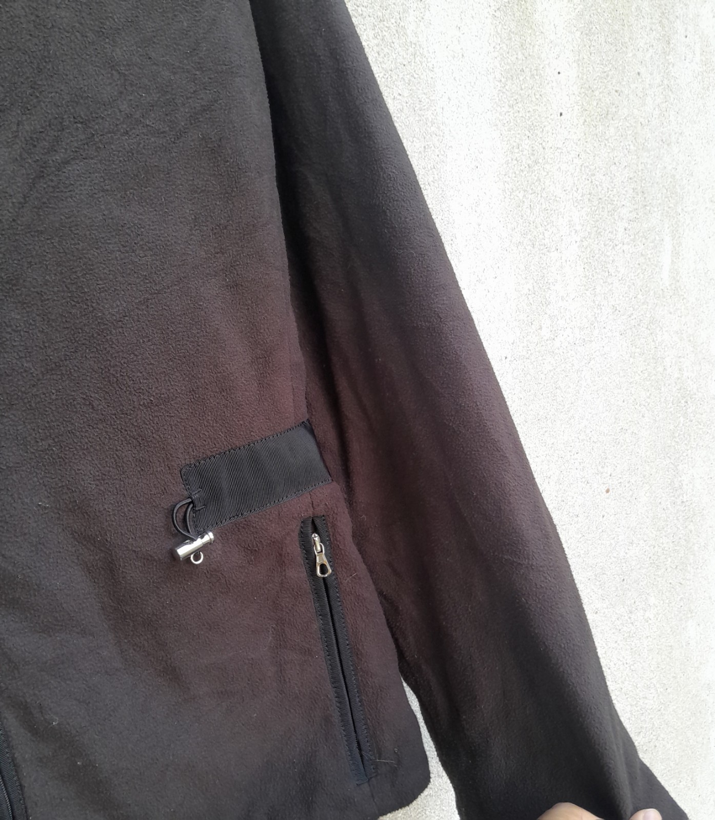 Vintage Moncler Fleece Jacket Women’s Size L Brown Full Zip Lampo Zipper Romania thumbnail 7