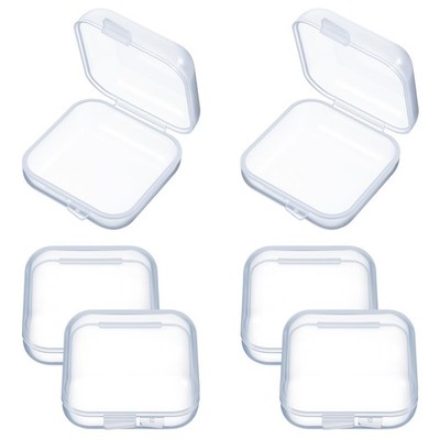 6 PCS Mini Clear Plastic Jewelry Box, Earplug 1.34 × × 0.7 inches, 