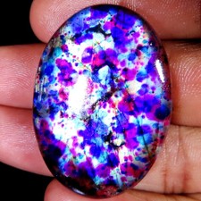 107.25 CT Multi Color Labradorite Oval Shape Labradorite Gemstone 31x43x8mm AD79