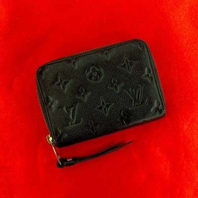 Louis Vuitton Zippy Coin Purse Monogram Empreinte Leather Wallet Black 33621
