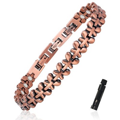MagEnergy Copper Bracelet for Women, 99.99% Pure 8.66inch, Butterfly2