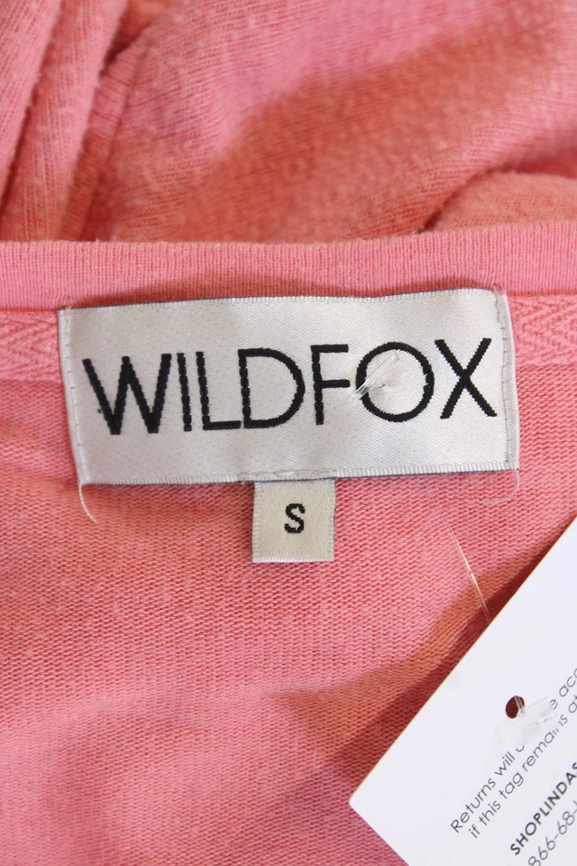 Sudadera Pullover Rosa Wildfox Para Mujer Gráfico Animal Cuello Redondo Talla S Foto 4 de 4