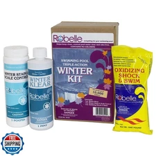 Robelle 10,000 Gallon Triple-Action Winter Kit, Premium Pool Closing Kit, for