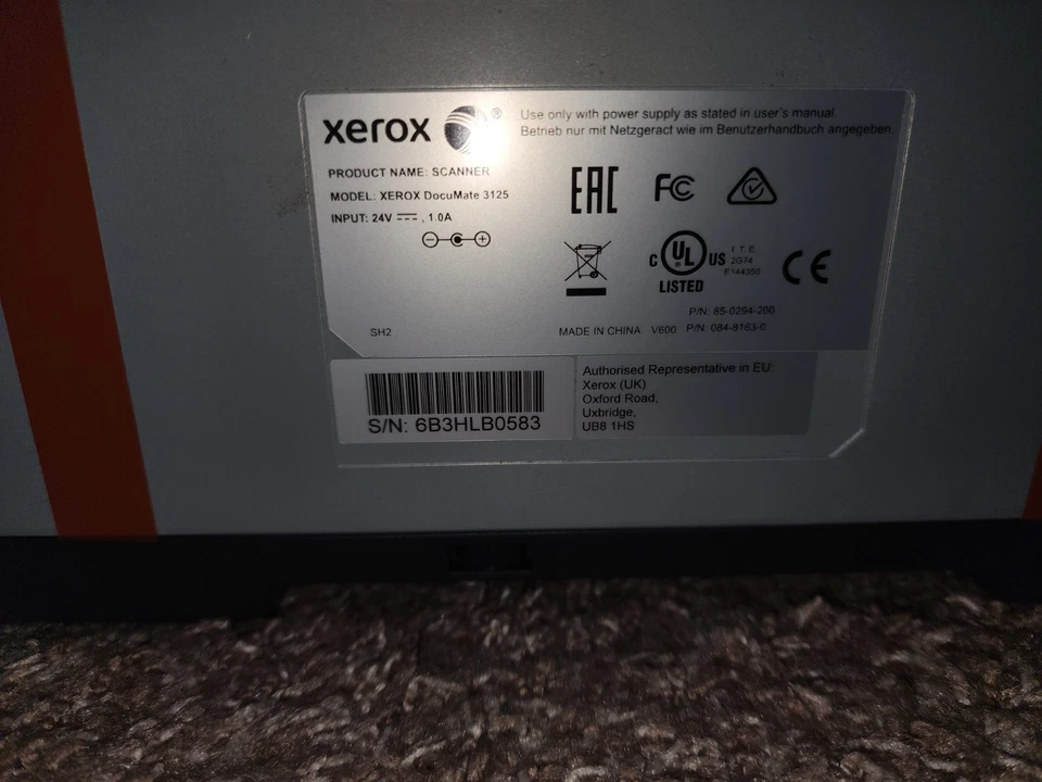 Xerox DocuMate 3125 Duplex Desktop Scanner W/ Power & USB. TESTED! - Image 4 of 4