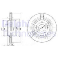 Delphi 2X Bremsscheibe Vorne Ø294 Mm BelüFtet Unbeschichtet FüR Hyundai Santa