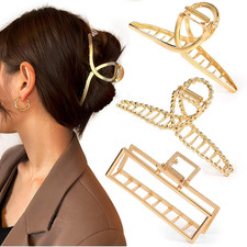 3 PCS Metal Large Claw Clips for Thick Heavy Hair, Strong Hold Big Non-Slip Hair