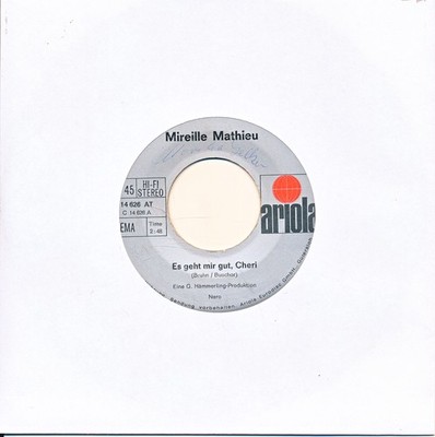Es geht mir gut, Cheri - Mireille Mathieu - LC Single 7'' Vinyl 141/21