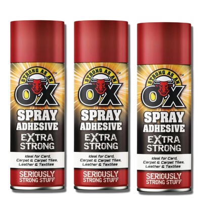 3X SAAO TEPPICHKLEBER SPRAY STARK MEHRZWECK AEROSOL KLEBESPRAY 500ML
