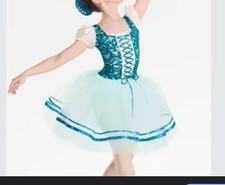 Revolution Aqua Teal Lace Peasant Ballet Tutu Dance Costume RC20977 LC