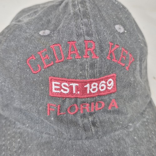 Cedar Key Est 1869 Florida Baseball Cap Gray Hat - Picture 5 of 9