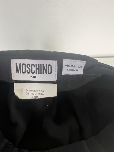 Moschino Teddy Bear Kids Cap - Black and Cream Toddler - Picture 4 of 4