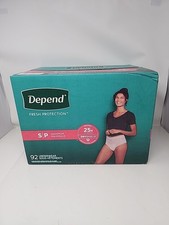 Depend Fresh Protection Adult Incontinence Underwear Women's Small - 92 Count