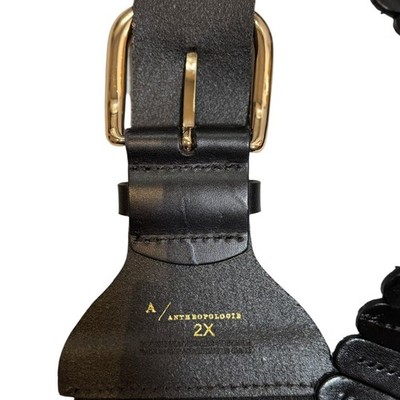 Anthropologie Tabitha Tall Leather Corset Belt Black 3X Plus  display picture 3
