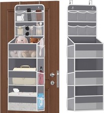 5-Tier Over the Door Organizer with Mesh Pockets Baby Nursery Storage for Closet