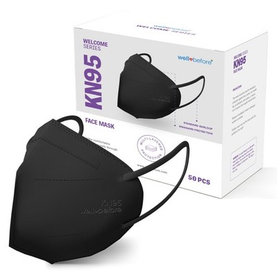 Well Before Welcome Series Kn95 Face Mask Black Medium Pack Of 50
