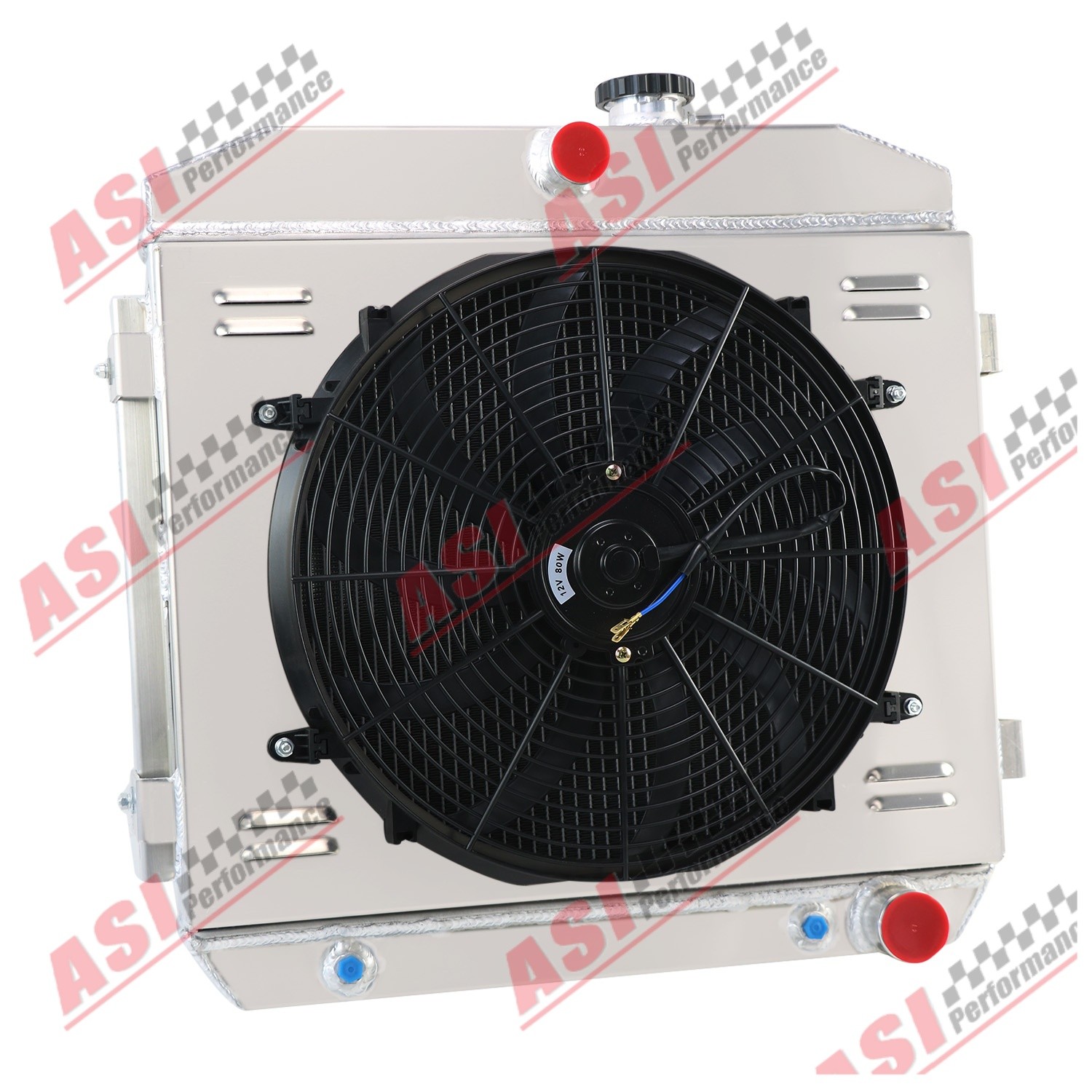 4 Row Radiator+Shroud Fan Relay Fits Chevy Bel Air Del Ray Nomad V8 1955-1957 56